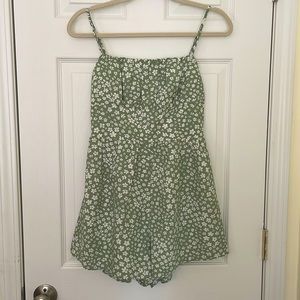 Princess Polly Green Floral Romper